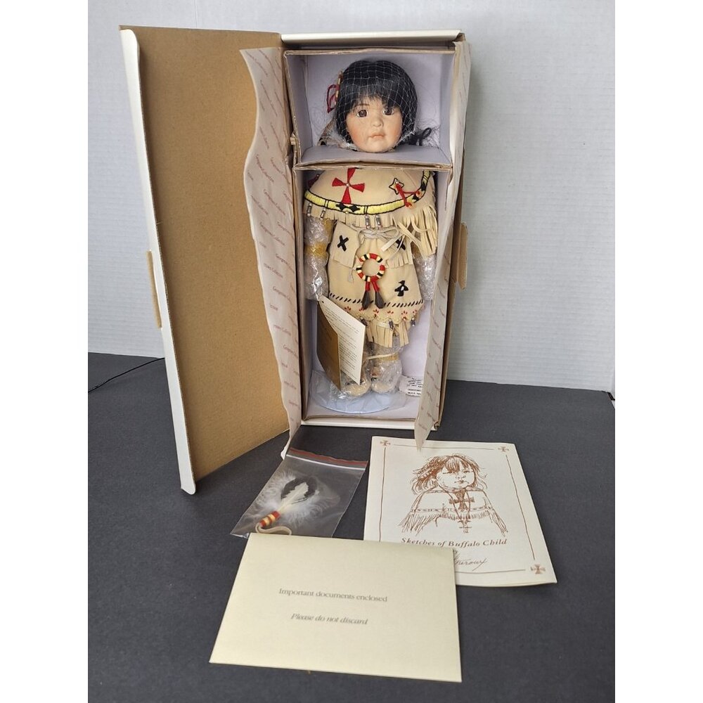 Georgetown Collection Artist's Edition Carol Theroux Buffalo Child PorcelainDoll